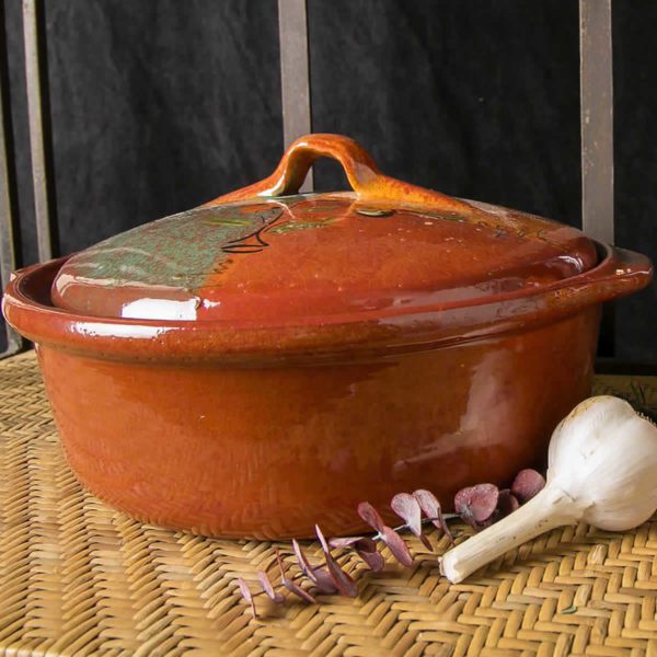 Vintage Olive Cooker with Lid