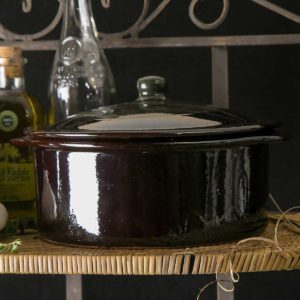 Large Green Olla with Lid