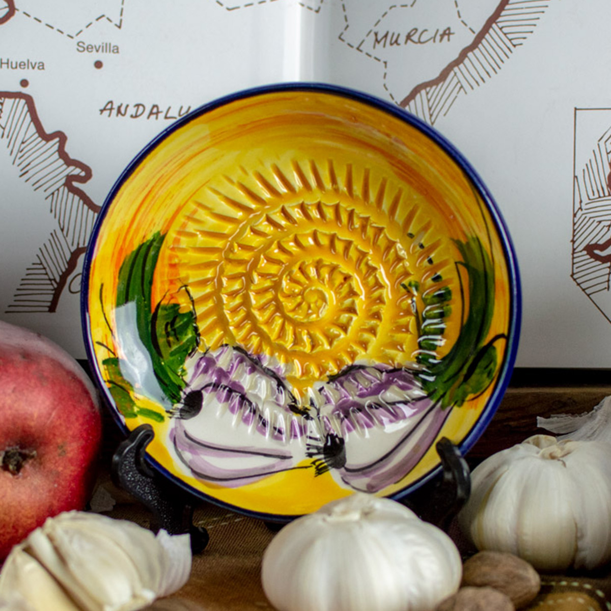 Sunflower Garlic Grater; garlic bowl; sunflower bowl;meal preparation