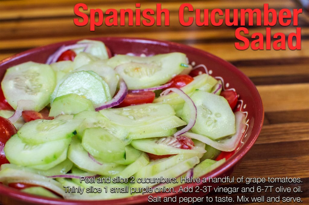 Spanish Cucumber Salad I See Spain Handcrafted Spanish Grater