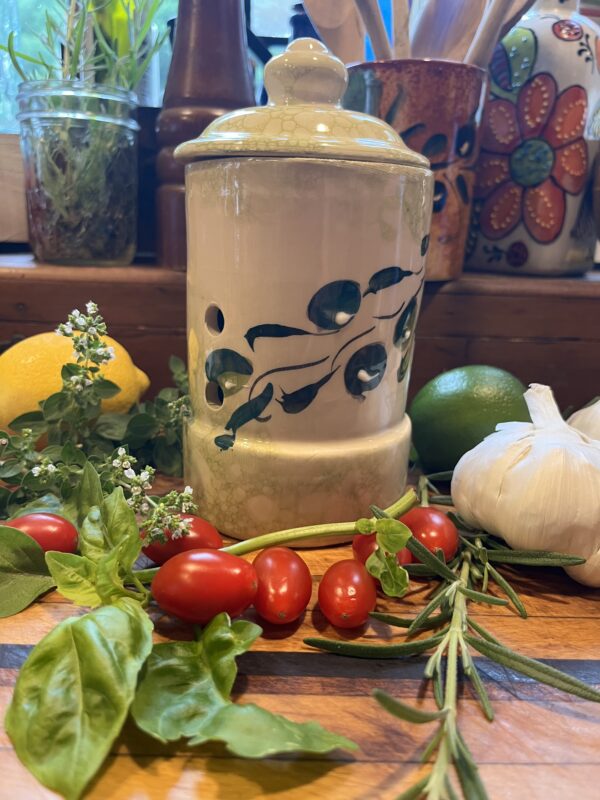 Green Olives Garlic Keeper